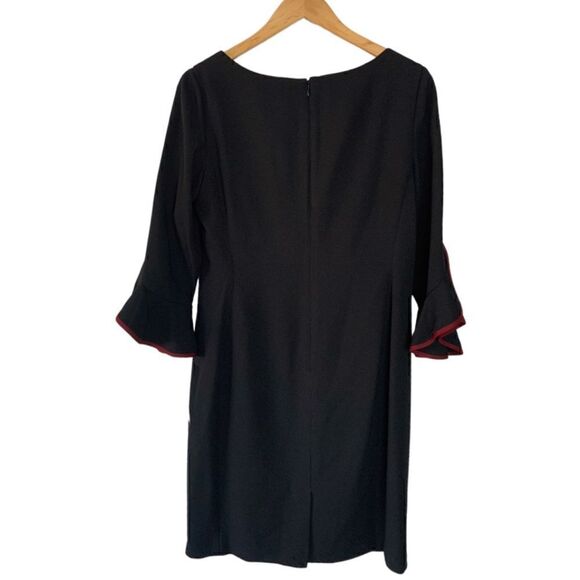 Karl Lagerfeld Paris Black Sheath Dress Knee Length Size 8 - Picture 2 of 8